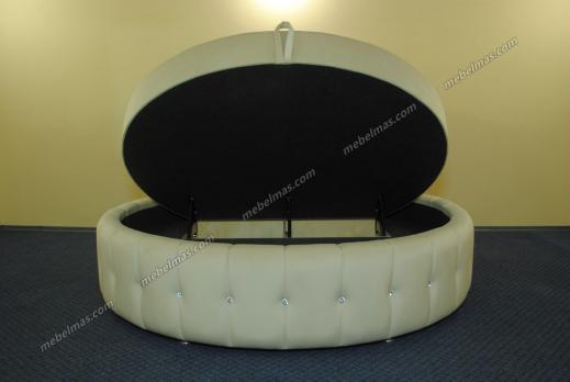 Круглая кровать с матрасом 200х200 Матильда